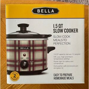New Bella Slow Coocker 1.5 Quart